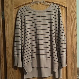Elegant Maurice’s Striped Sweater in Cream and Black